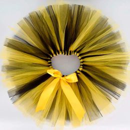 Skirts Yellow Black Fluffy Tutu Skirt Baby Birthday Party Costume Dance Ballet Tulle Toddler Tutus Born Po Props 0-12Y
