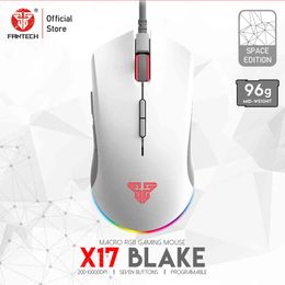 FANTECH X17 Gaming mouse PIXART 3325 10000DPI 7 Button Macro RGB Wired Gamer Ergonomic Mouse LOL FPS Game Mice