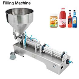 Single Head Pneumatic Liquid Filling Machine For Shampoo Cosmetic Honey Ketchup Piston Paste Filler