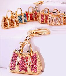 Bling Bling crystal handbag Keychains Handbag Car Key Ring Cute bag Pendant Key Chains Amazing