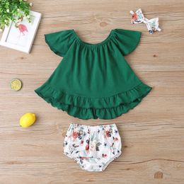 Baby Girl Clothes Short Sleeve Suit Cotton Girls Boys Summer Clothes Toddler Sets Children Infant Clothing Cheap Stuff G1023