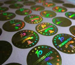 2021 NEW laser sticker silver golden hologram sticker