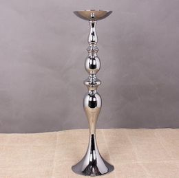 Candle Holders 60 CM/24" Metal Candlestick Flower Vase Table Centerpiece Event Flower Rack Floor Road Lead Wedding Decoration SN2491