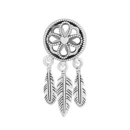 dreamcatcher with beads UK - DIY Beads Spiritual Dreamcatcher Charm Sterling Silver Jewelry Making Fits Original 925 Silver Charms Bracelets For Woman Q0531