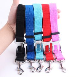 Pet Cat Dog Car Seat Belt Adjustable Nylon Material Leashes for Small and Medium Dog Travel Seats Belts Dogs Traction Rope 2.5cm 7 Color Wholesale B20