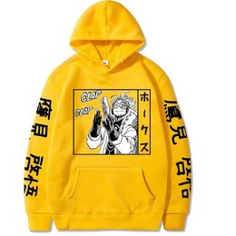 2020 NEW My Hero Academia Hoodies Men Women Hip Hop Sweatshirt Anime Hawks Black Hoodies Tops Clothes Y0809