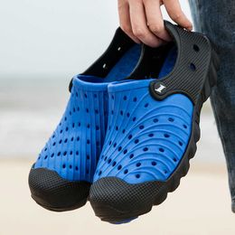 Hiking Footwear Hot Sale Men's Sandals PVC Breathable Sports Sandals Water Shoes Fishing Sneakers Men's Beach Sandals Water Shoes Large Size 46 HKD230706