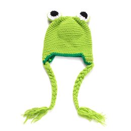 Berets Baby Cartoon Frog Knit Beanie Hat Funny Cap Party Holiday Cute Warm Earflap