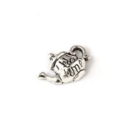 150Pcs Ancient Silver Alloy Teapot Charm Pendants For Jewelry Making Bracelet Necklace DIY Accessories 18.5 x 14.5mm A-103