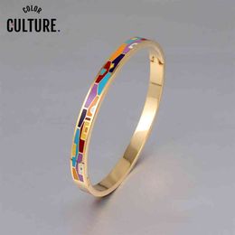 High-grade and refined Colorful Bangles for Women Indian Style StainlSteel Bangle X0524