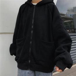 plus size Hoodies Women Harajuku streetwear kawaii oversized zip up sweatshirt clothing korean style long sleeve tops 201109