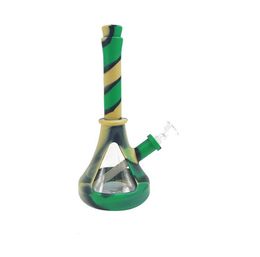 Hot selling Bong Smoking hookahs Pipes with glass Bowl Silicone oil Rigs for smoke unbreakable camouflage