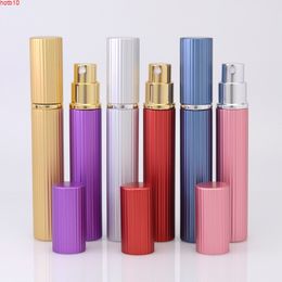 8ml Stripe New Style Perfume Sample Bottle Toner Atomizer Lotion Pump Vial Empty Spray Metal Aluminum Tube Cosmetic Vialgood