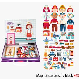 Magnet puzzle profesiones maleta imán juego anziehspiel imán rompecabezas para niños nuevo 