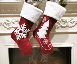 Christmas Gift Bag Stocking Tree Ornament Decorative Kids Candy Gifts New Year Prop Socks Xmas Decorations