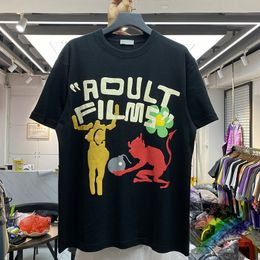 Black Real Pics Foam Printing Vintage T-shirts Men Women High Quality T shirts Tee Tops271R