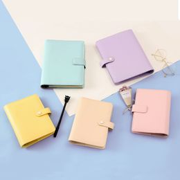Student Notepads PU imitation leather notepad simple buckle business office notebook