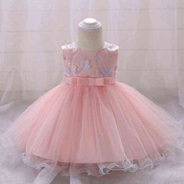 2021 Newborn Infant Girl 1st Birthday Dress For Baby Girl Clothes Dress Lace Princess Dresses Flower Party Child 3 12 Month G1129