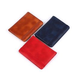 Men Vintage PU Leather Travel Document Cover Passport Holders Wallets