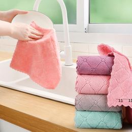 Kitchen Anti-grease Wiping Rags Efficient Super Absorbent Microfiber Scouring Pad Household Washing Dish Kitchen Cleaning RRF12464