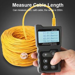 FreeShipping NF-8209 LCD Display Measure Length Lan Cable POE Wire Checker Cat5 Cat6 Lan Test Network Tool Scan Cable Wiremap Tester