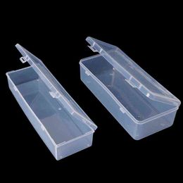 Rectangular Plastic Clear Storage Box Jewelry Container Case Bead Organizer