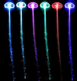 Colourful luminous optical Fibre braids flash hair LED bar dance festival supplies Led Rave Toy