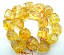 Natural stone citrine Quartz crystal irregular beads pendant Diy Jewellery Making Bracelet Accessories 1string