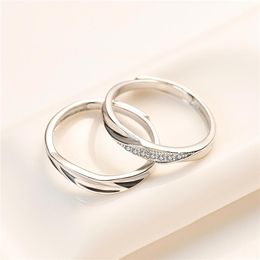 Cluster Rings 925 Sterling Silver Jewellery Fashion Women And Men Open Anniversary Wedding Engagement Couple