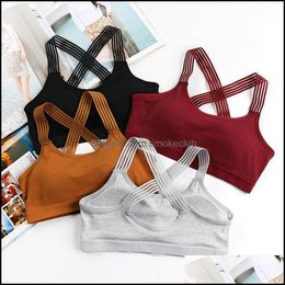 Outfit Supplies & Outdoors Cross Back Yoga Women, Padded Push Up Sports Bras, Shockproof Breathable Top, Gym Fitness Workout Sport Bra 1768