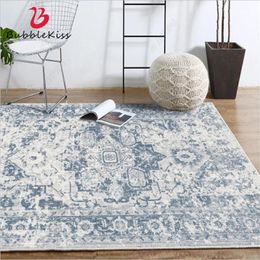 Carpets for Living Room European Classical Blue Abstract Pattern Carpet Living Room Table Accessories Area Rug for Bedroom 210301