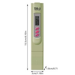 Meters TDS Meter Water Quality Tester Filter Pen With LCD Display For Drinking Purity 0-9999 PPM Test Portable Tool Analyzer
