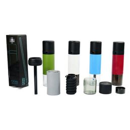 Colorful Portable Dry Herb Tobacco Pipes Smoking Waterpipe Filter Hookah Shisha Handpipe Removable Easy Clean Innovative Design Silicone Hose Bong Holder DHL Free