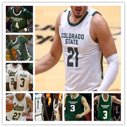 Custom College Colorado State Basketball Jerseys David Roddy Isaiah Stevens John Tonje Dischon Thomas James Moors Isaiah Rivera Baylor Hebb 4XL