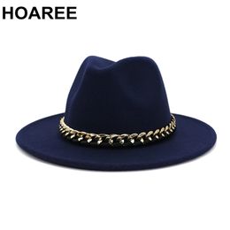 Fedora Hat Women Hats For Men Navy British Style Jazz Hat Autumn Winter Woollen Cap Tribly Cap Panama Outdoor Casual Hat