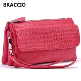 Waist Bags Genuine Leather Women's Mini Messenger Bag Female Clutch Stone Pattern Fashion Lady Shoulder Crossbody Purse