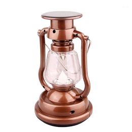 Tents Lamp Camping Light Portable Lantern Hanging Solar Power LED Retro Travel Hand Cranked USB Rechargeable Outdoor1