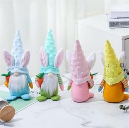 NEWEaster Bunny Gnome Dolls Party Plush Faceless Doll Nordic Dwarf Figurines Table Decorations Gnome-Doll Ornaments RRD12436
