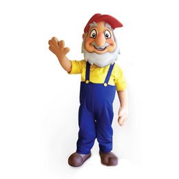 High quality Grandpa Farmer Mascot Costumes Halloween Fancy Party Dress Cartoon Character Carnival Xmas Easter Advertising Birthday Party Costume Outfit