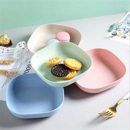 NEWDishes & Plates Dinner Plate Fruit Snack Dish Nut Tray Dessert Candy Storage Home Kitchen Plastic Tableware With Toothpick Box CCD10455