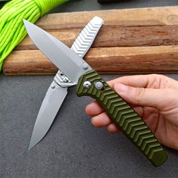 Factory Price 781 Pocket Folding Knife D2 Drop Point Stone Wash Blade Aviation Aluminum Handle With Zip Leather Bag