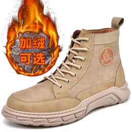 Winter Shoes Tactical Military Combat Boots Men Genuine Leather Work Shoes Luxury Desert Safety