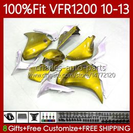 Bodys Injection For HONDA Crosstourer VFR1200F VFR 1200 RR CC 2010 2011 2012 2013 76No.92 VFR1200RR VFR-1200 Gloss Golden 10-13 VFR1200X VFR1200 F X 10 11 12 13 Fairing