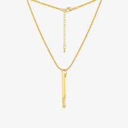 ENFASHION Vintage Matchstick Necklaces For Women Gold Colour Stick Pendant Necklace 2021 Trend Fashion Jewellery Friends Gift P3186 X0707