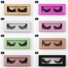 3D Falso Falso Eyelashes Extensão Sintética Cabelo Sintético Olho Olho Olho grossa Natural Long Em 10 Edições 1 ~ 1.5cm Longo SDSP010