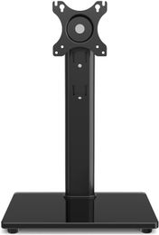 Single Computer Monitor Stand, Free-Standing Desk Riser for 13-32 inch Screen with Height Adjustable, Swivel, Tilt, Rotation Mount, Hold up to 22 lbs