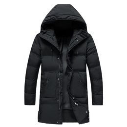 Parkas Casual Classic Winter Black Jacket Men's Windbreak Warm Padded Hooded Overcoat Fashion Outerwear Coat OverSize 8XL 211124