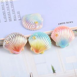 20pcs Mini Lovely Colored Shells Flat Back Resin Components Art Supply Decoration Charm Craft Hair Bow Accessories