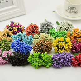 144pcs Diy Wreath Candy Gift Box Wedding Decoration Accessories Artificial Stamens Flowers For Home Handicrafts Scra jlllqb