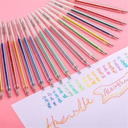 Gel Pens 18 Colors Pen 0.5mm Multi Colored Painting Ink Metal Multicolor Highlighter Marker School Office Supplies